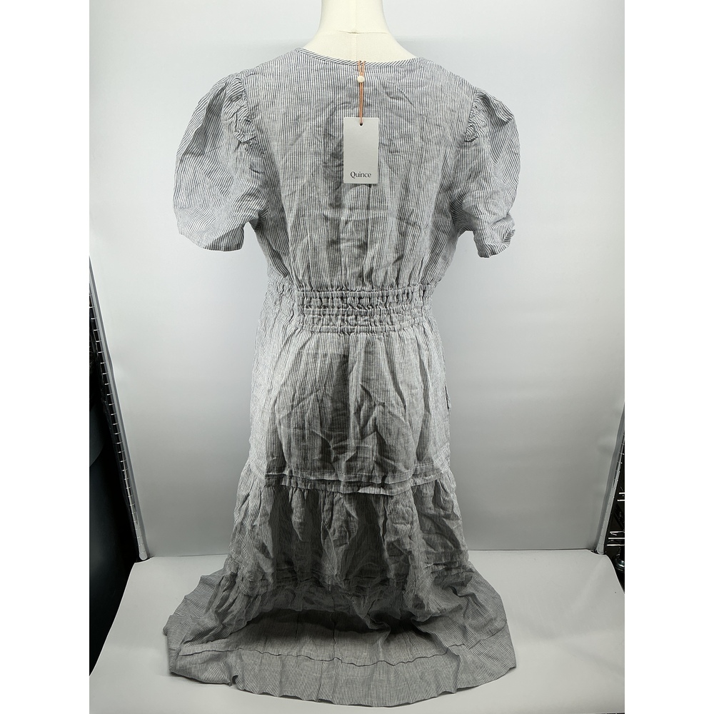 100% European Linen Tiered Maxi Dress - Picture 3 of 4